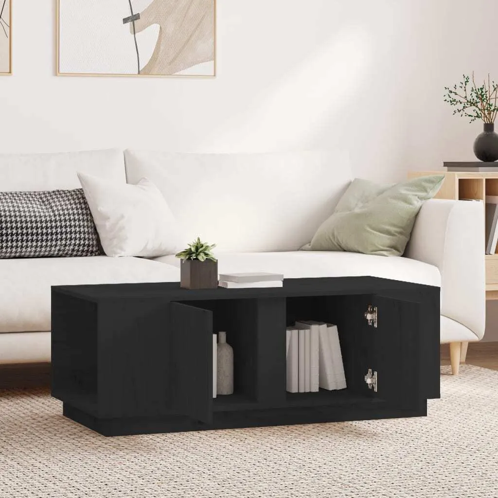 Maison Exclusive Tavolino Nero Legno Pino Massiccio 110x50x40 cm