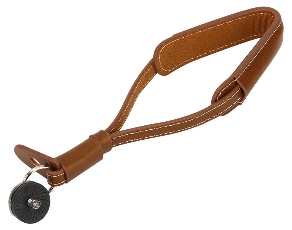 Kunstleder Hellbraun Handheld Headball Kamera Handy Lanyard Hängeseil Handschlaufe für DJI OSMO Mobile2