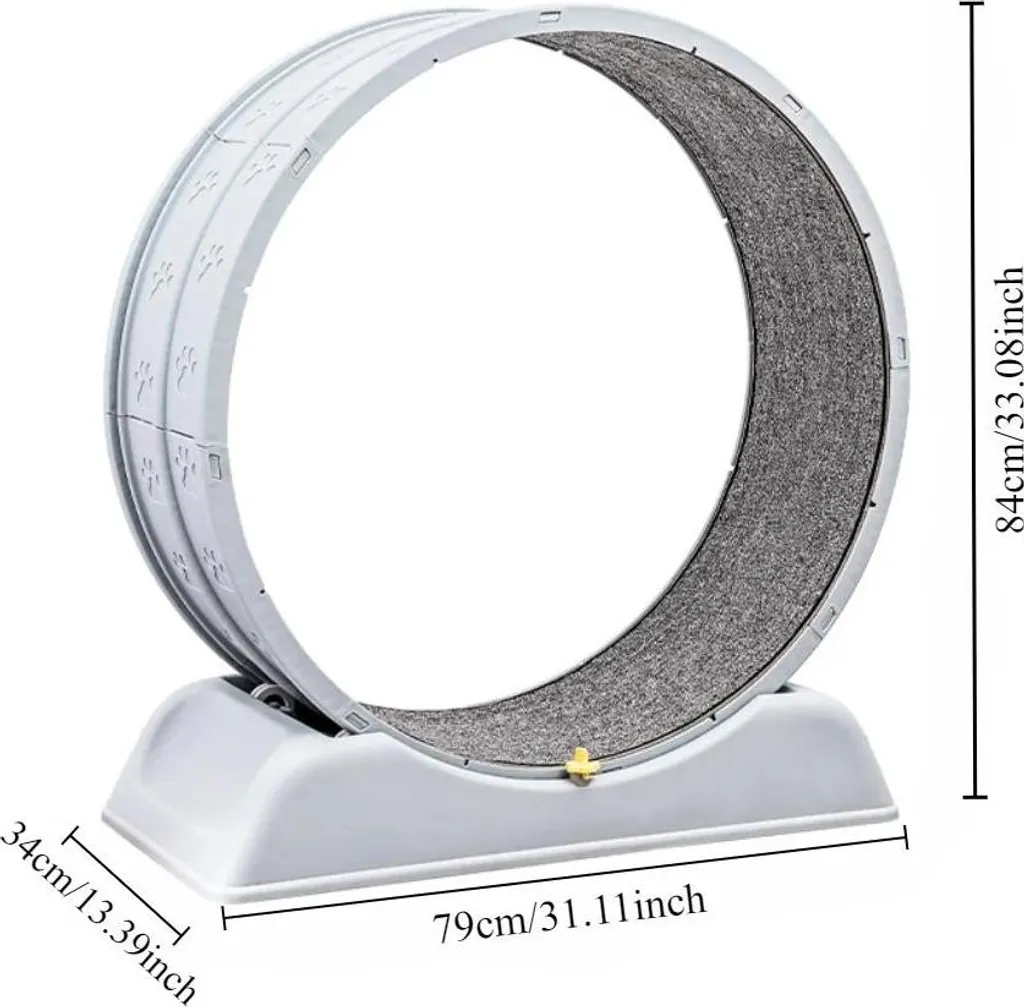 Ruota per Gatti Grigia Minimal 76cm | Accessorio Fitness Design Silenzioso - 3