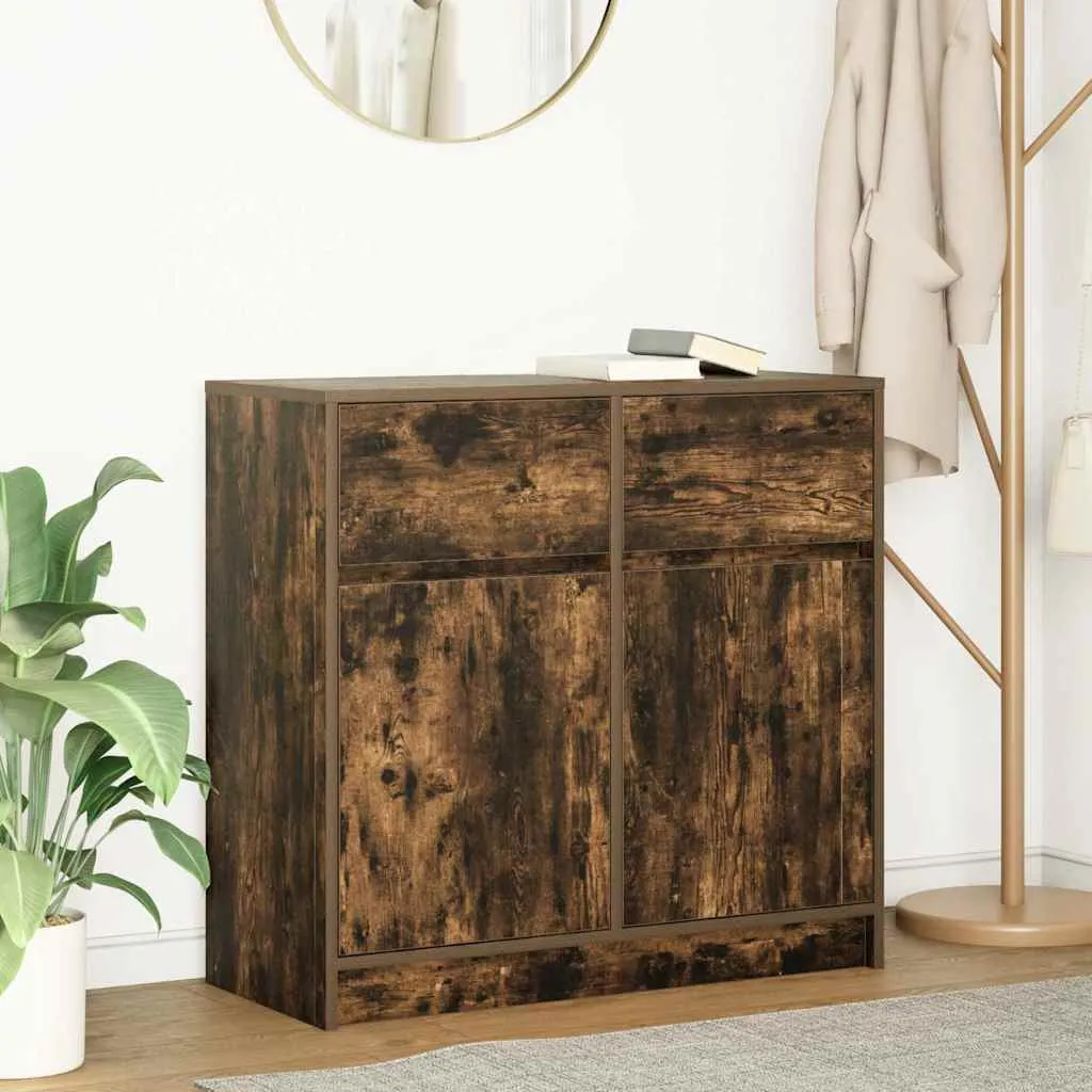 VidaXL Credenza Rovere Fumé 80x34x76 cm - Mobili Salvaspazio Online