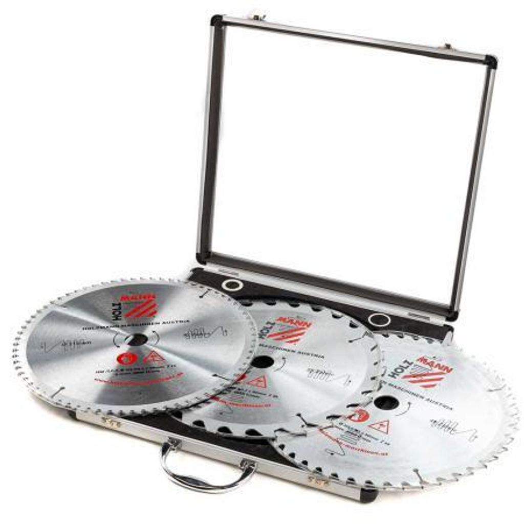 Holzmann Kreissägeblatt-Satz KSB315SET im Alu-Koffer 315 x 3,2 x 30 mm 72, 48, 28 Zähne