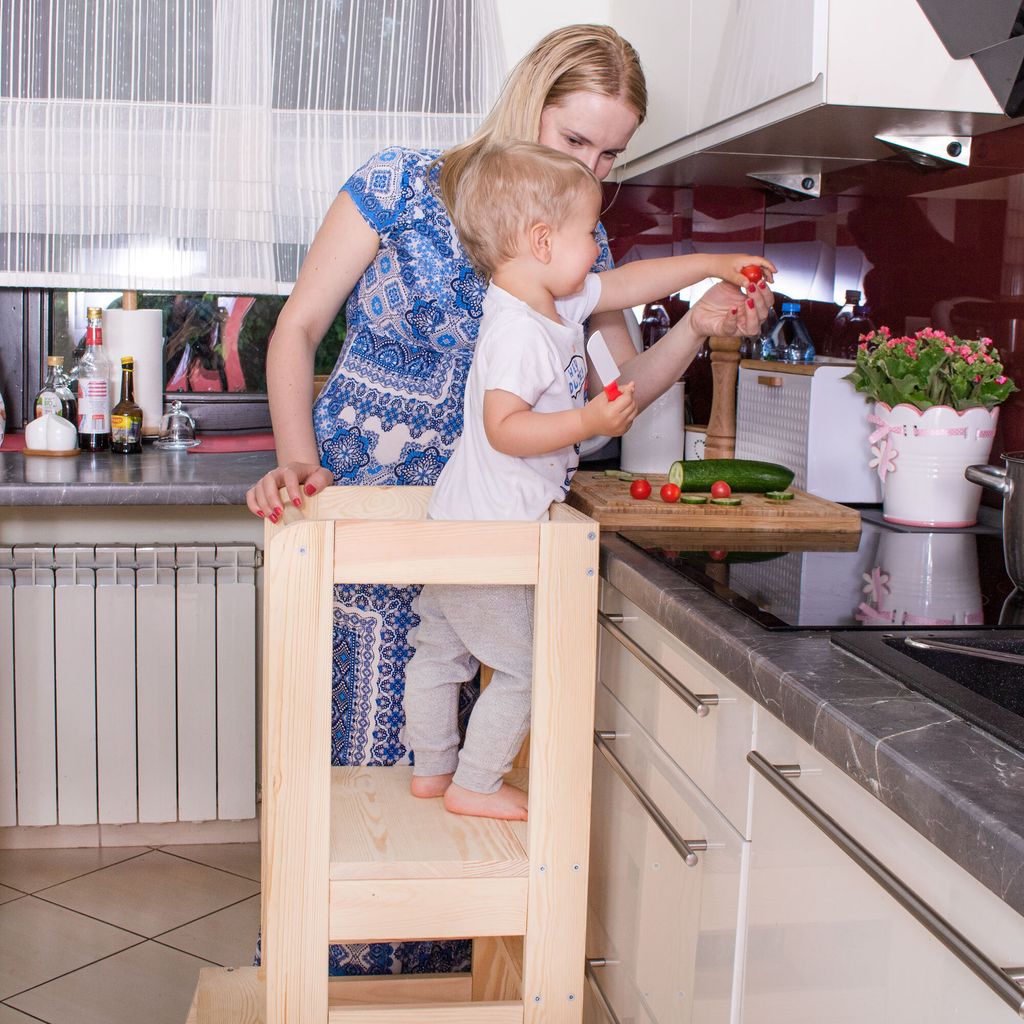 Lernturm für Kinder Learning Tower Montessori Lernstuhl Produktbild 3