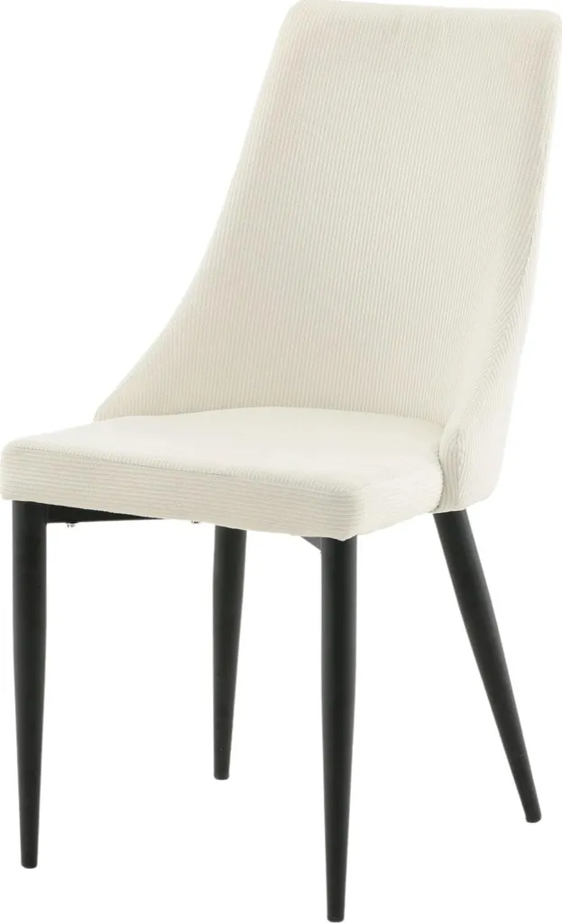 Chaise de Table Velours Beige Leone pour Salle à Manger et Salon Chic