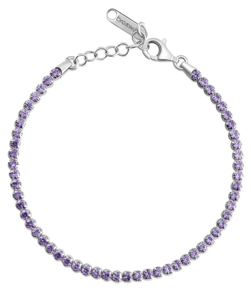 Bracelet Tennis avec Zircone Fancy Magic Purple FMP107 en Argent Scintillant