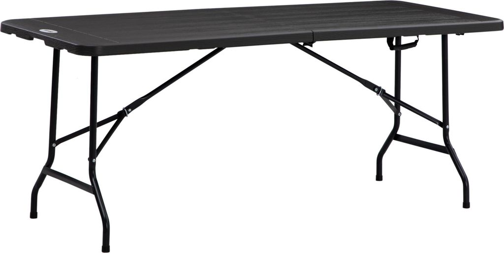 Outdoortisch. Gartentisch. fš¹r 6 Pers.. klappbar. Holzoptik. dunkelgrau. 180 x 75.5 x 73 cm