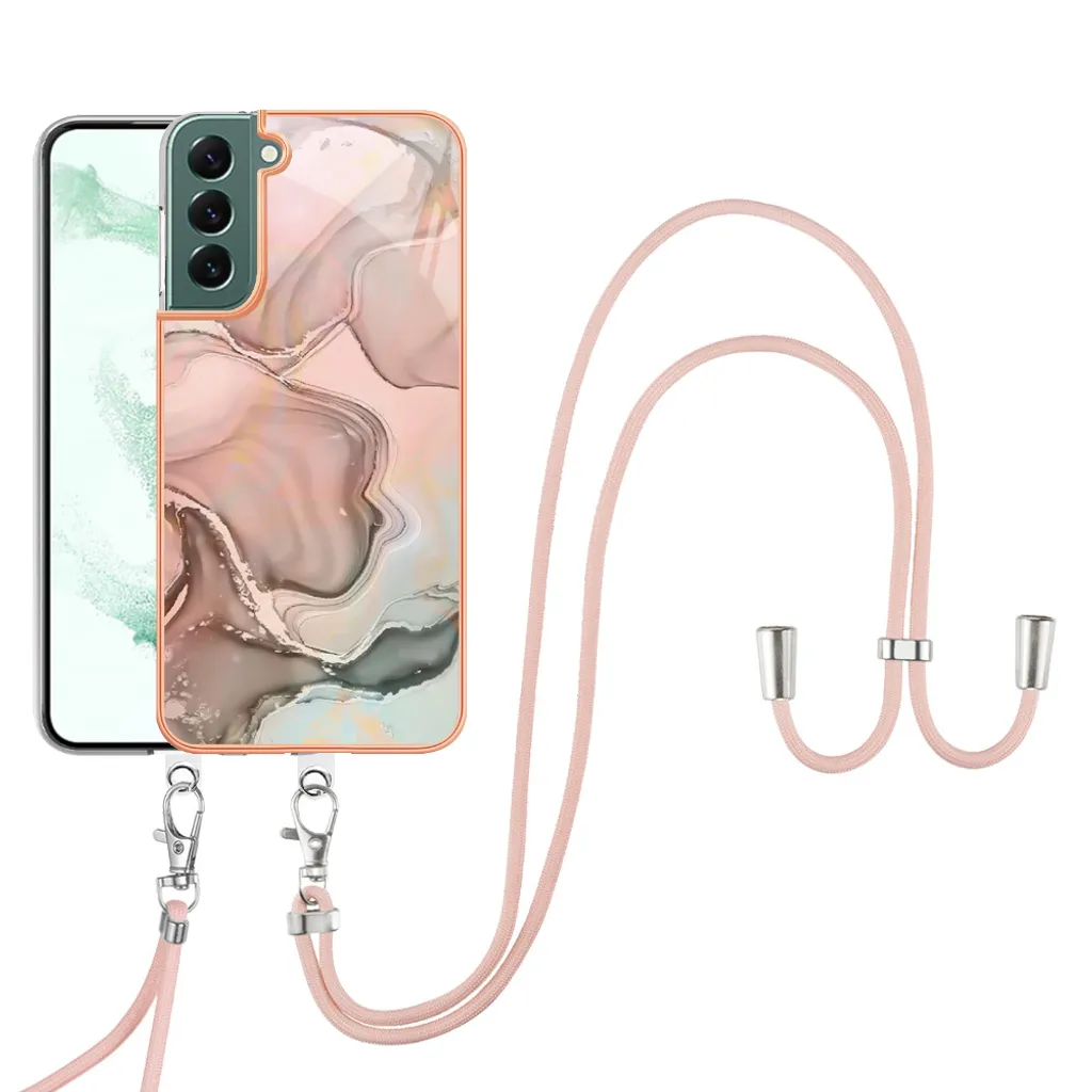 Accessorio Samsung S22 Plus 5G: Cover Fantasia Crème con Strap