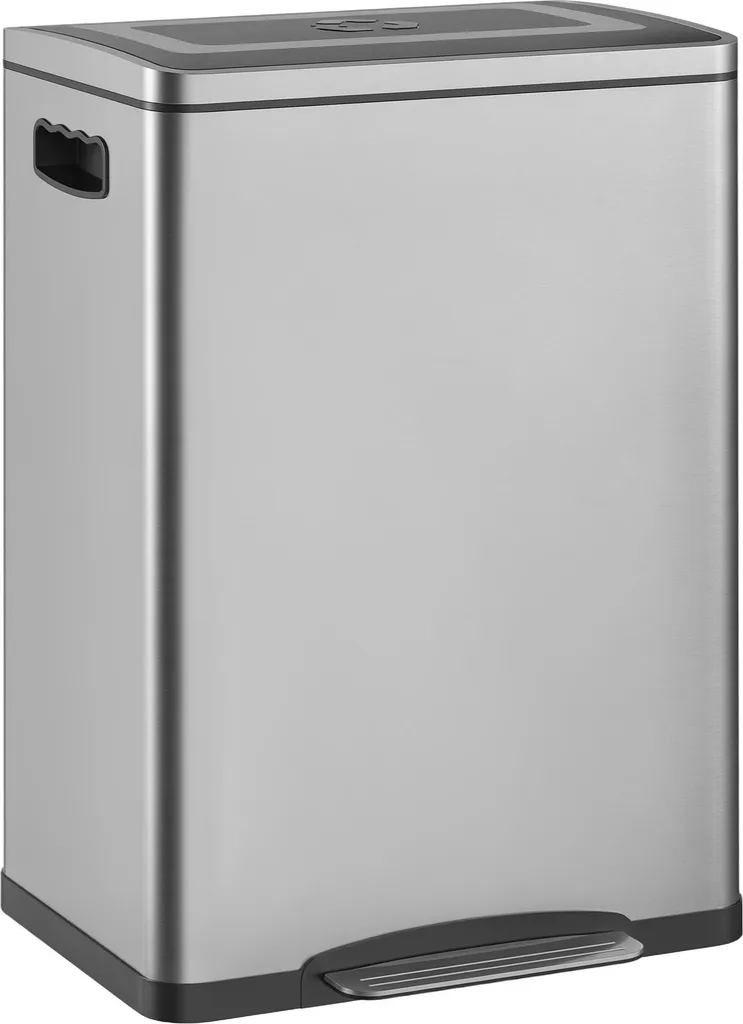 Poubelle double compartiment 40 L à pédale HOMCOM avec seaux amovibles