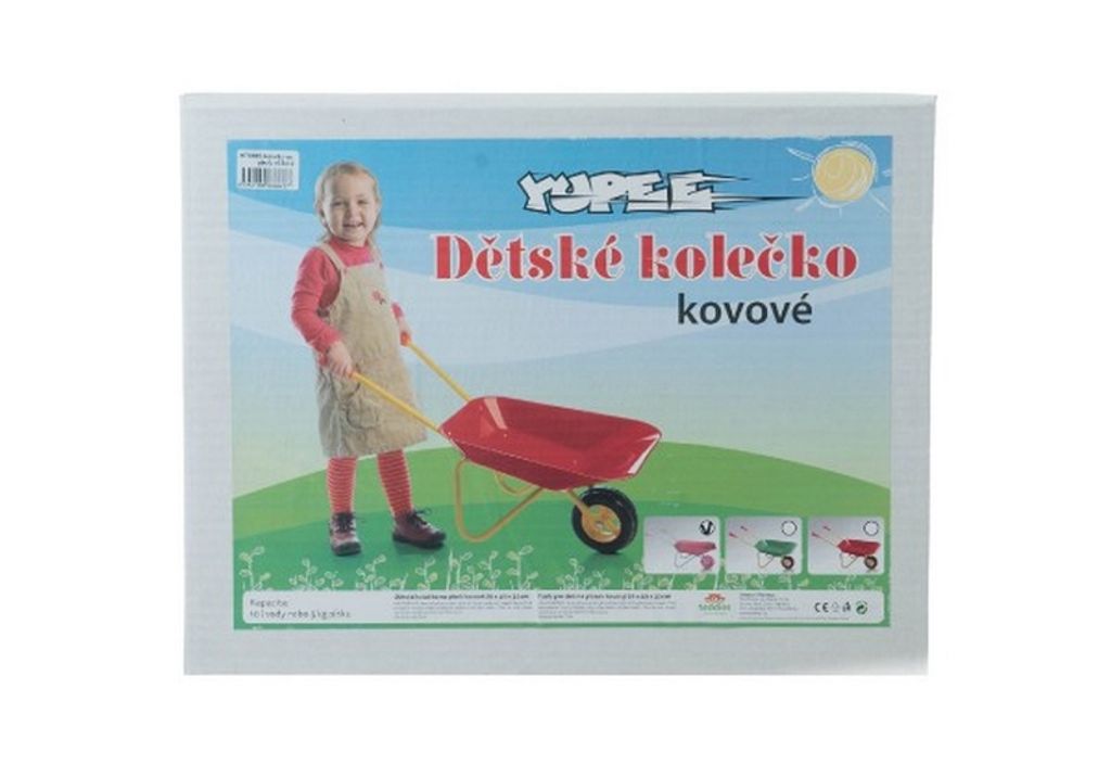 Kolečko plechové Yupee velké růžové 78x40x32cm v krabici Obrázek produktu 