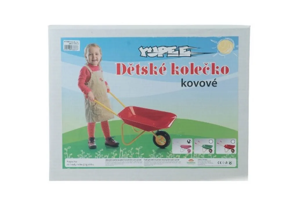 Regalo Perfetto: Carriola in Metallo Yupee Grande Rosa per Bambine