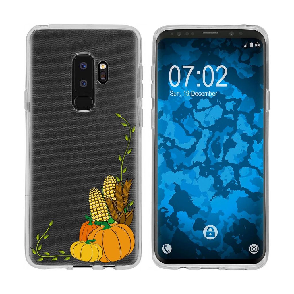 PhoneNatic Case kompatibel mit Samsung Galaxy S9 Plus Silikon-Hülle Herbst Erntedankfest/Thanksgiving M5
