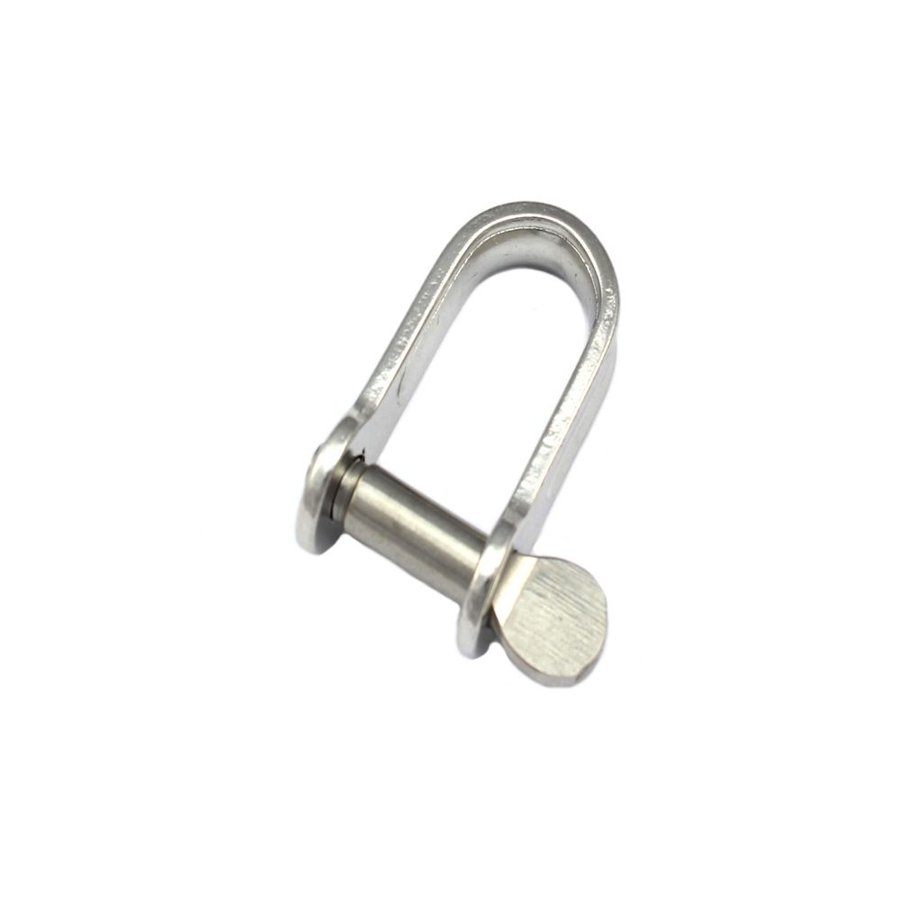 2 Flachschäkel Edelstahl A4 6mm gerade / Schäkel lang