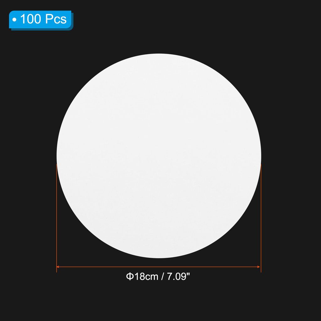 100Stk 18cm Qualitatives Filterpapier Kreise Langsame Drehzahl Rund Labor Filter Papier Chemisch Industrieller ?l Prš¹ftrichter Filter Papier