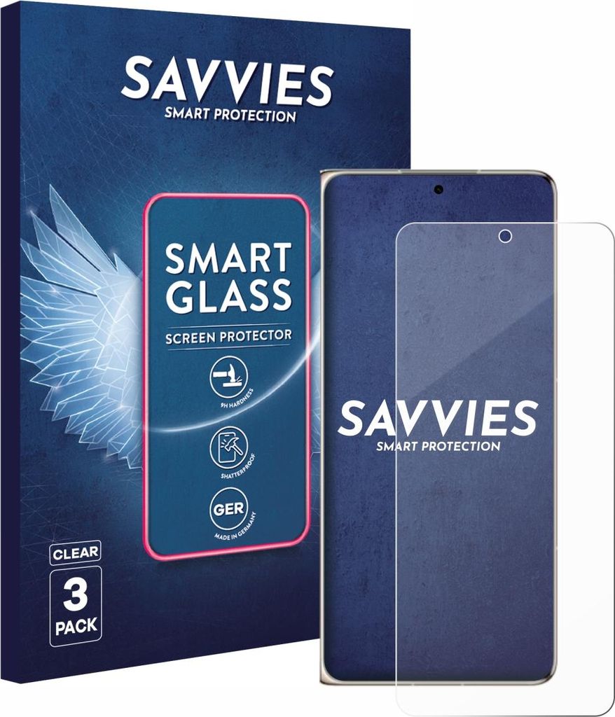 3x Savvies Schutzglas Folie für Huawei Mate X7 9H Panzer Schutzfolie Glas Displayschutz klar transparent