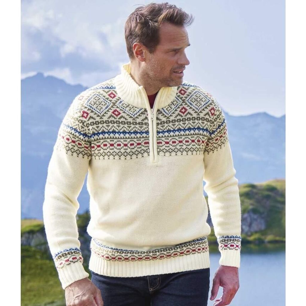 Atlas For Men - Pullover für Herren AF1758 (L) (Ecru)