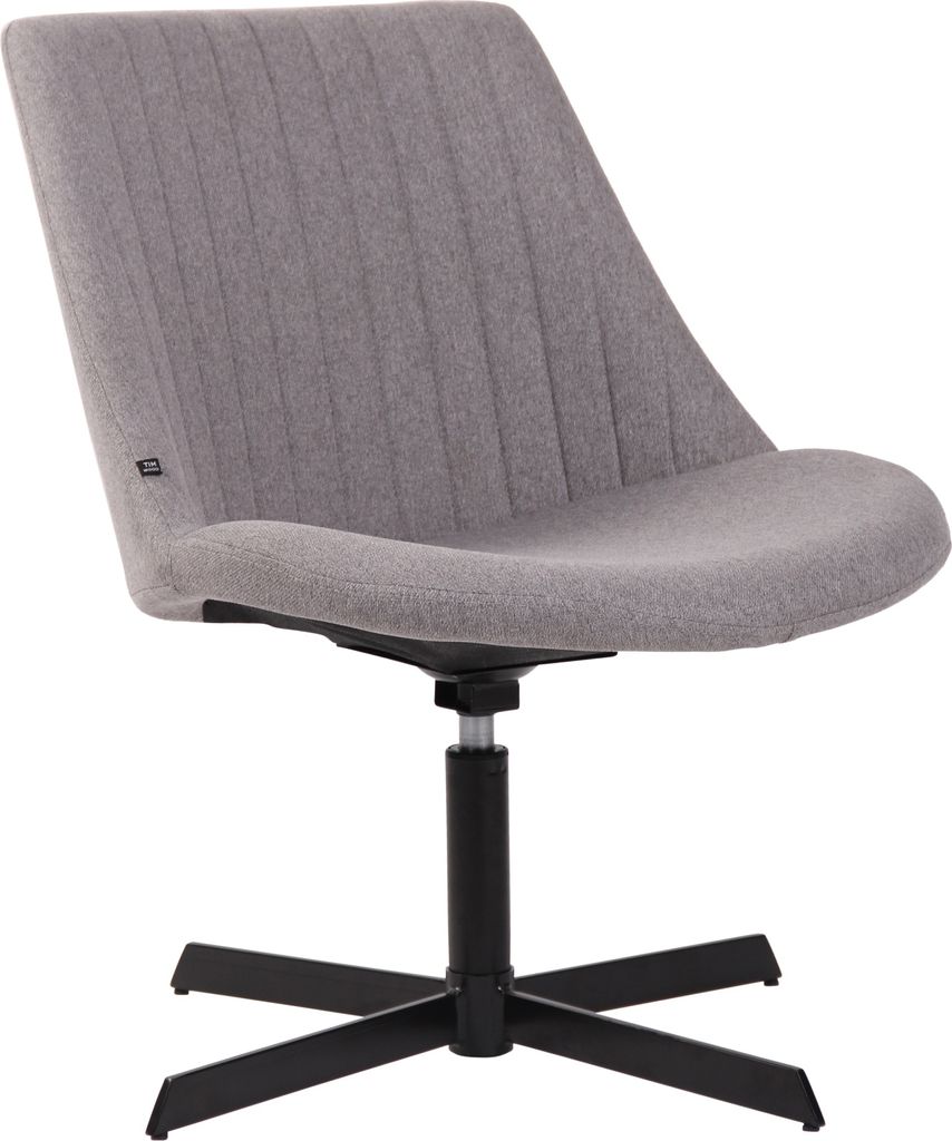 CLP Lounger Granby Stoff mit Metallgestell und Rückenlehne,grau
