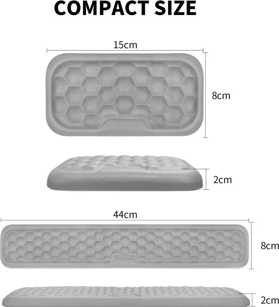 Pack Repose-poignets Ordinateur Gris pour Confort de Frappe Durable
