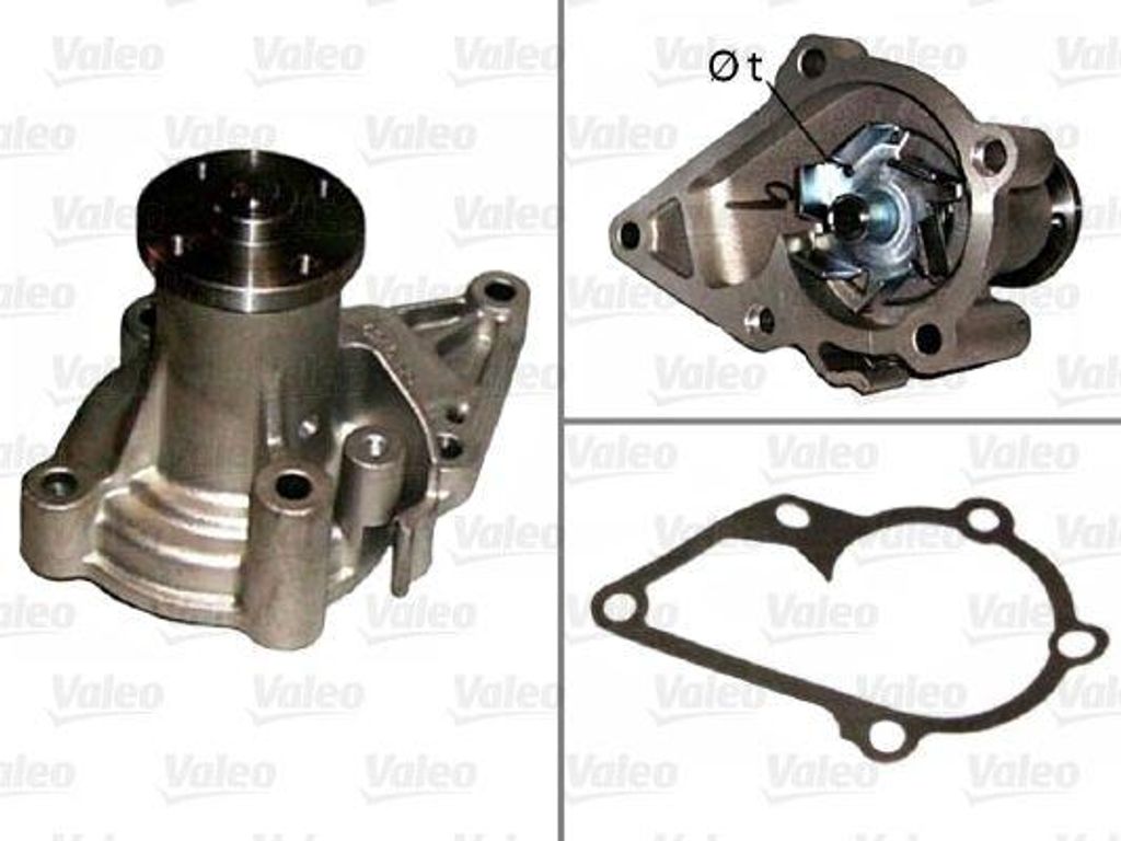 VALEO 506813 Wasserpumpe, Motorkühlung OE 2510026015 kompatibel mit Accent, Coupe, Elantra, Getz, Matrix, Cerato, Rio