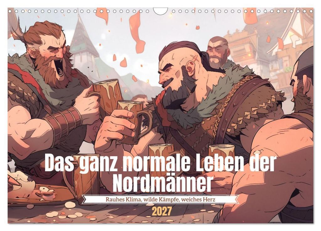 Das ganz normale Leben der Nordmänner (Wandkalender 2027 DIN A3 quer), CALVENDO Monatskalender