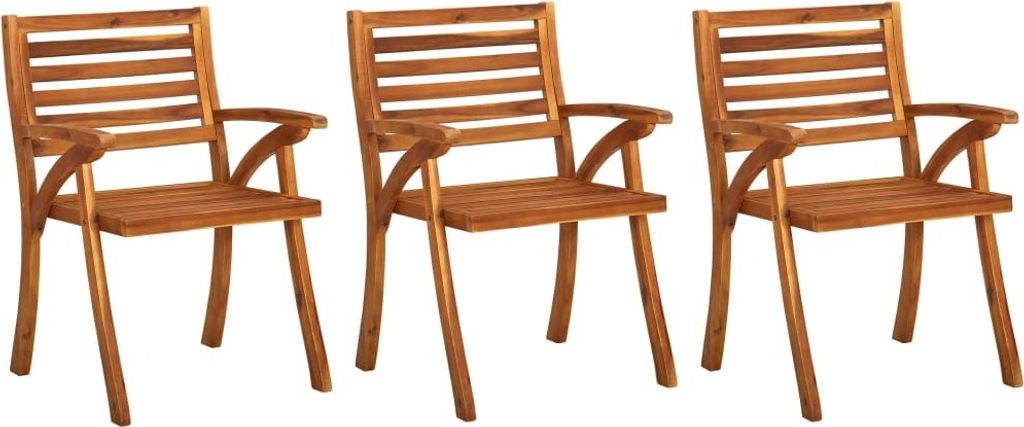 "SALE 2026"Garten-Essstühle - Gartenmöbel - Balkonstuhl - Garten-Barhocker - mit Kissen 3er-set - multifunktional& Moderne - Massivholz Akazie - ...