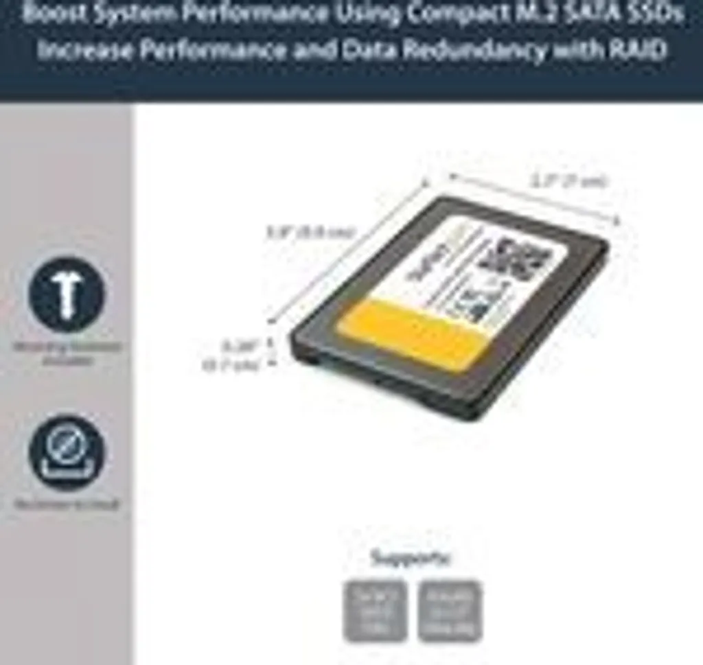 StarTech.com Adaptateur Double M.2 SATA avec RAID 2,5 pouces 35S22M2NGFFR - 5