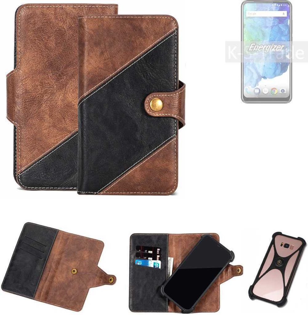 K-S-Trade Handyhülle Schutzhülle Bookstyle Case kompatibel mit Energizer Ultimate U630S Pop Klapphülle Cover Hülle Schutztasche 1x