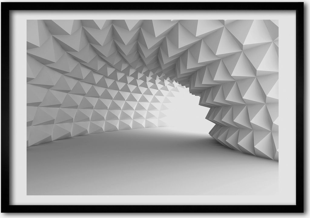 Bild - Bilder - Bilderrahmen - 70 cm x 50 cm - MDF-Rahmen, Wandkunst Abstraction Tunnel
