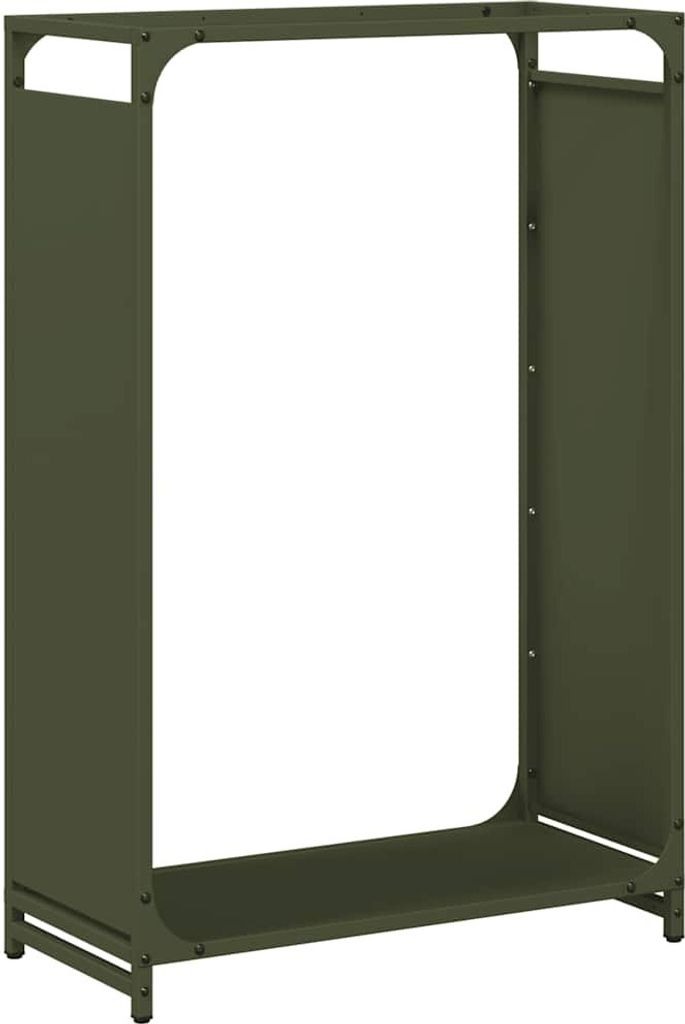 Brennholzregal Olivgrün 60x28x90 cm Kaltgewalzter Stahl