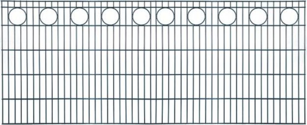 RONDO Schmuckzaun RAL 7016 anthrazit 2510 x 800 mm, MW 200/50, Stäbe 6/5/6 mm fvz.