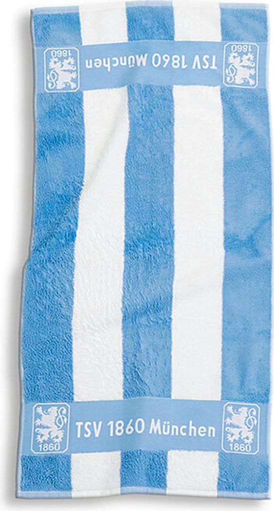 TSV 1860 München Badetuch Blockstreifen 90 x 180 cm Produktbild 