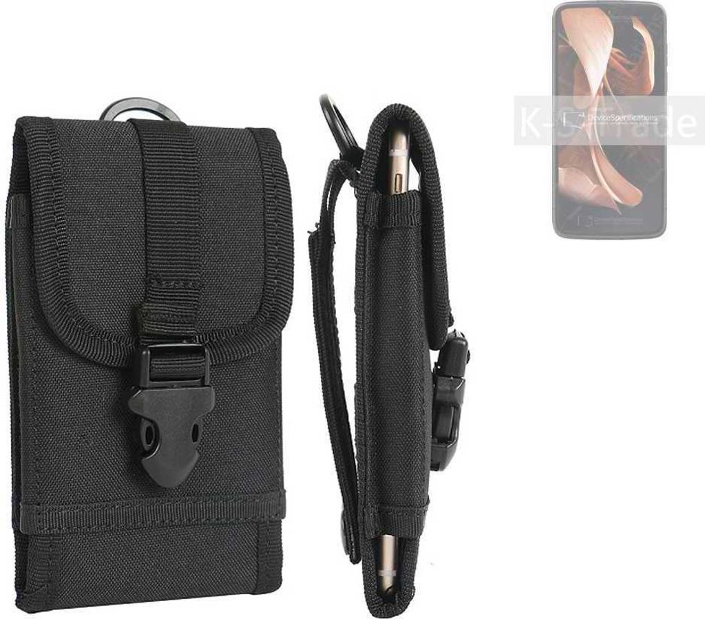 K-S-Trade Holster Handy Hülle kompatibel mit Motorola Razr 2022 Holster Handytasche Gürtel Tasche Schutz Hülle Robust Outdoor schwarz