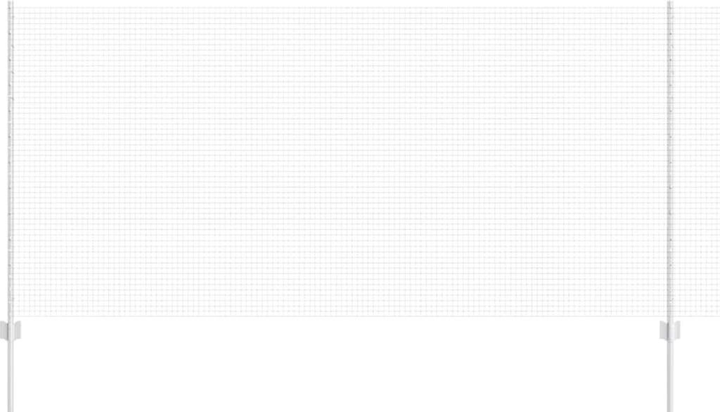 vidaXL Zaun mit Pfosten Silber 1,2 x 25 m Stahl