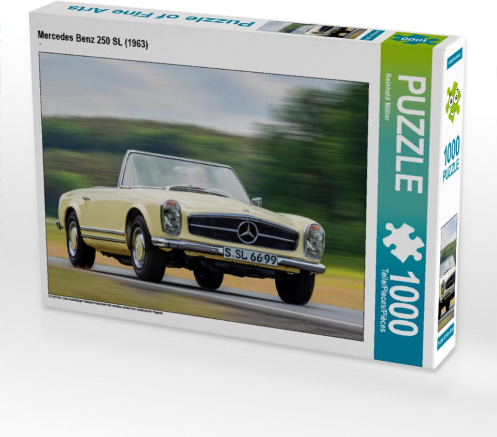 CALVENDO Puzzle Mercedes Benz 250 SL (1963) 1000 Teile Puzzle quer | 1000 Teile Lege-Größe 64x48cm Foto-Puzzle für glückliche Stunden