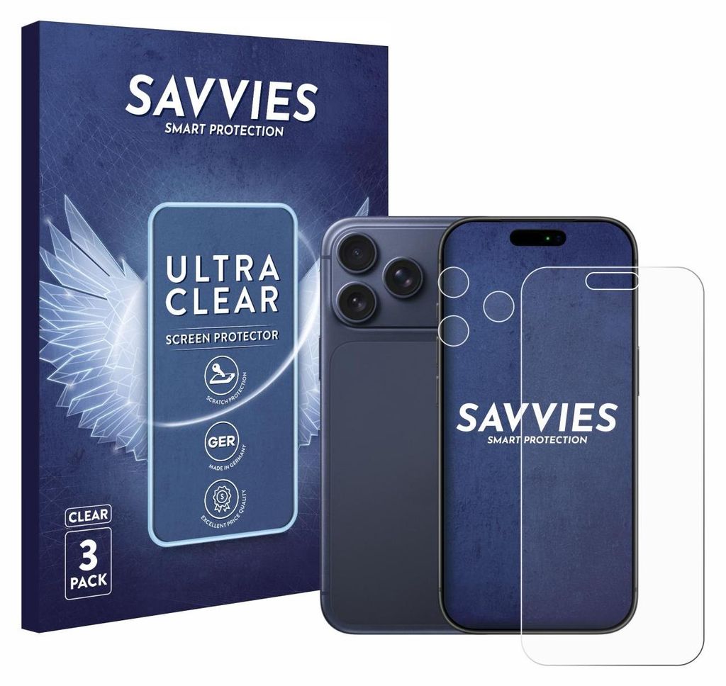 6x Für Apple iPhone 17 Pro Max (Display+Kamera) Schutzfolie Produktbild 