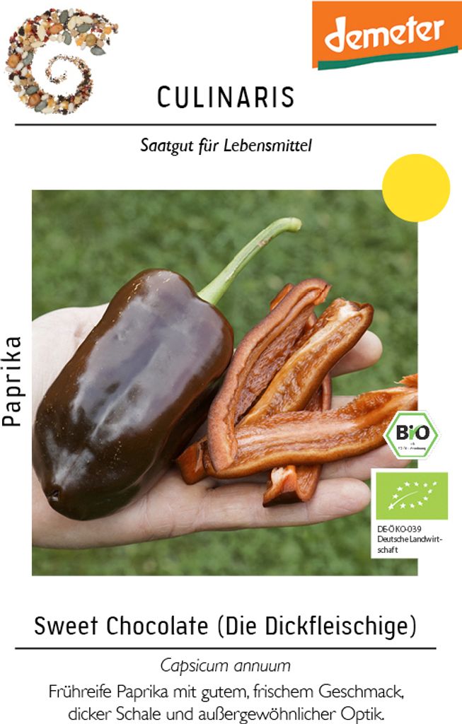 Paprika Sweet Chocolate | Paprikasamen von Culinaris