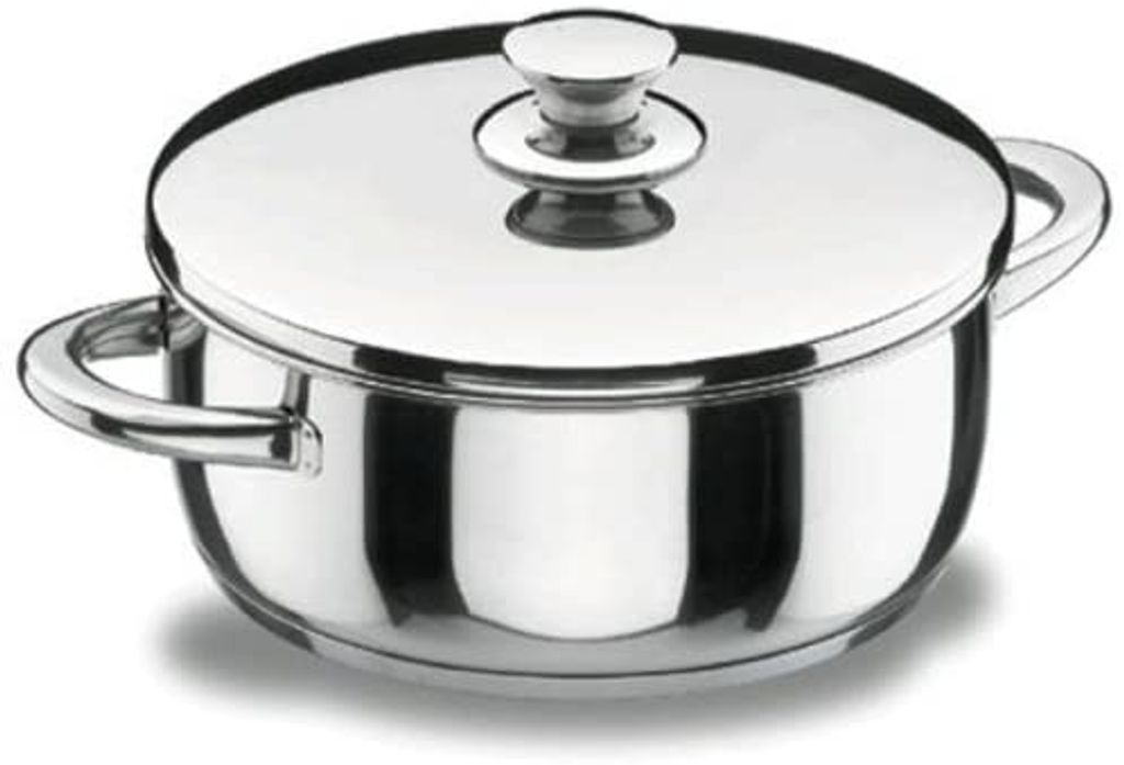 Lacor Vitrocor 40032 Kochtopf inkl. Deckel, Edelstahl, 32 cm Durchmesser, Induktionsherd-geeignet