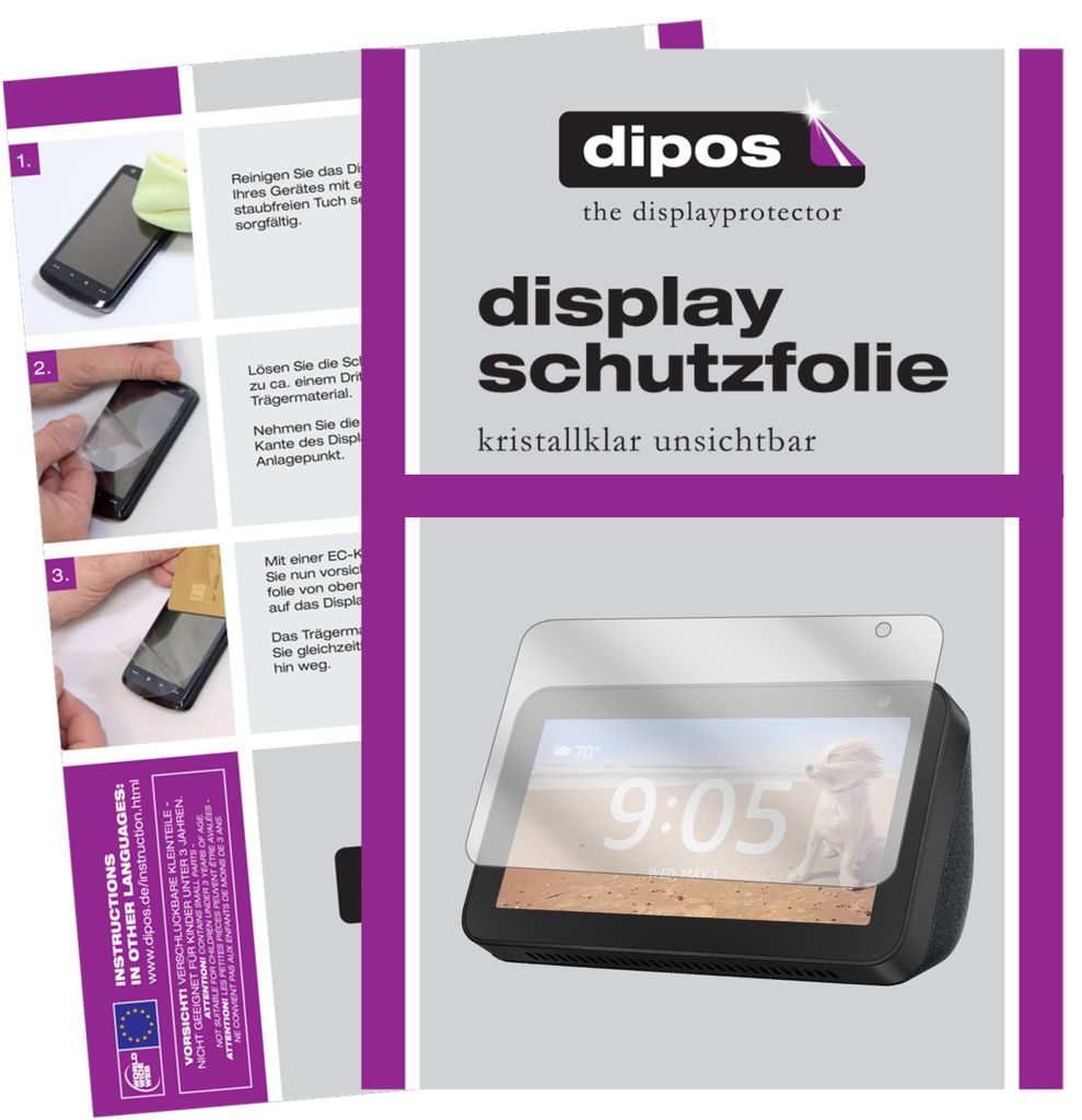 2x Schutzfolie für Amazon Echo Show 5 klar Produktbild 