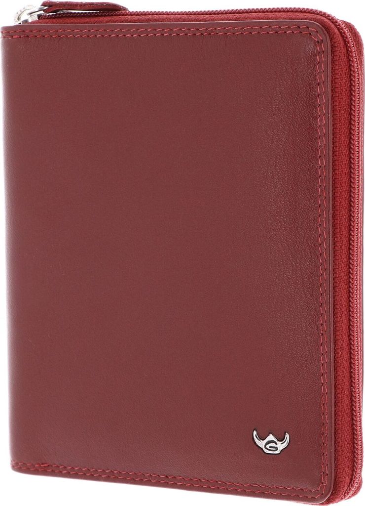 Golden Head Geldbörse Polo RFID Protect Zipped Billfold Coin Wallet Red dunkelrot