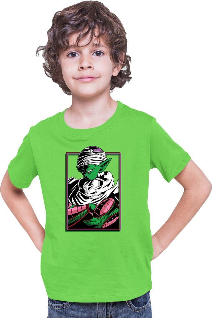 Kinder T-Shirt Dragon Anime Manga Ball Z Piccolo 20, 7-8 Jahr - 128 / Lime