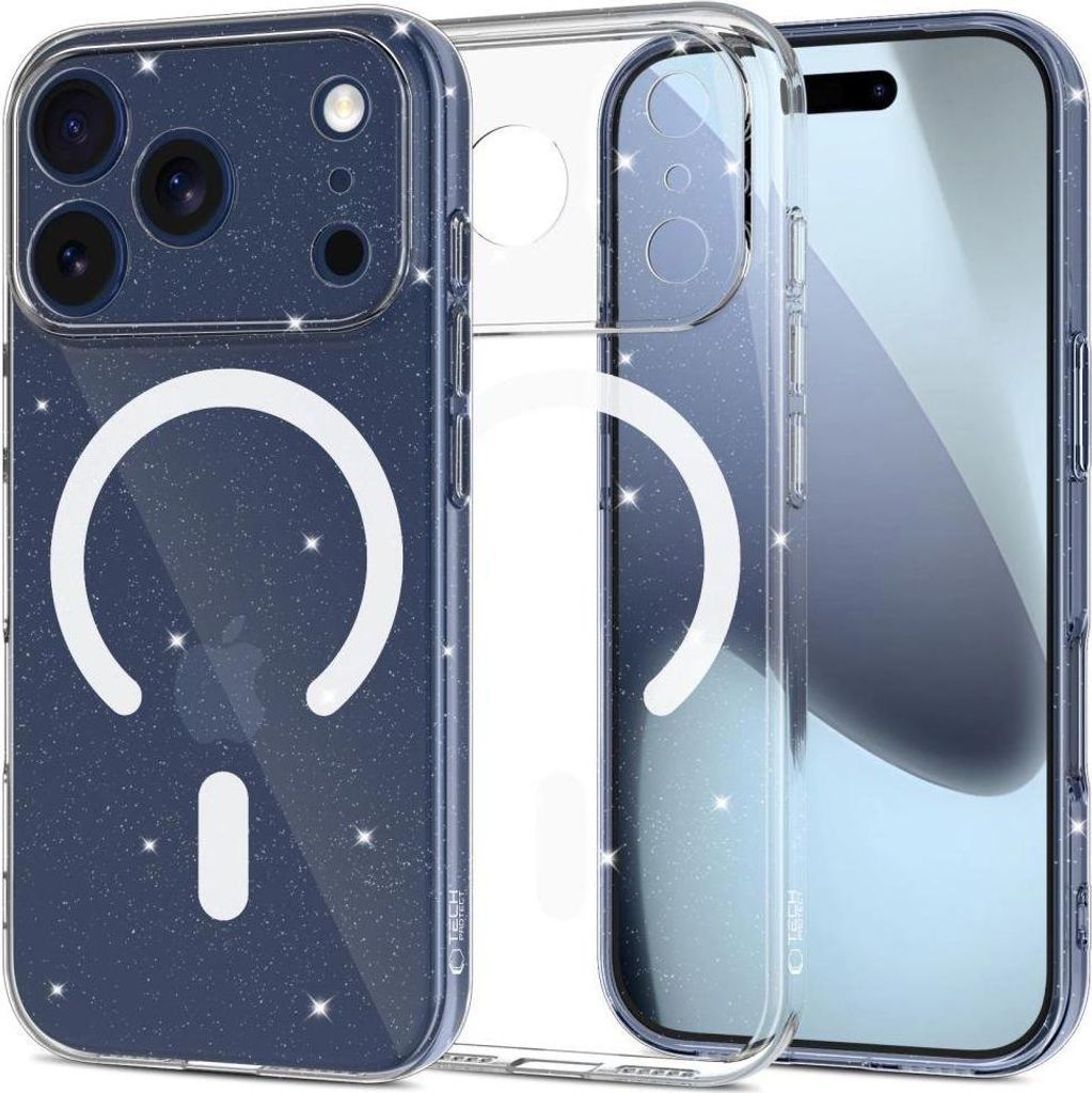 Tech-Protect Flexair Magsafe Tasche für Iphone 17 Pro Max - Transparent/Brokat