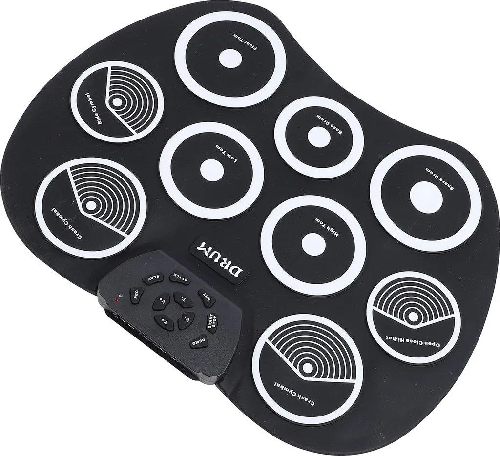 Batterie électronique 9 pads silicone USB : la solution compacte et nomade