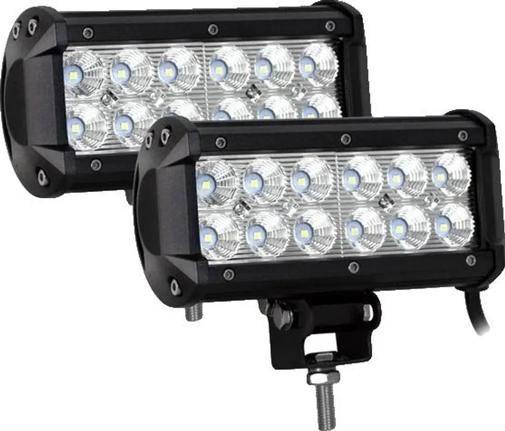 Barre lumineuse LED 36W Flood - Lot de 2 Projecteurs 7 Pouces pour Tout-Terrain