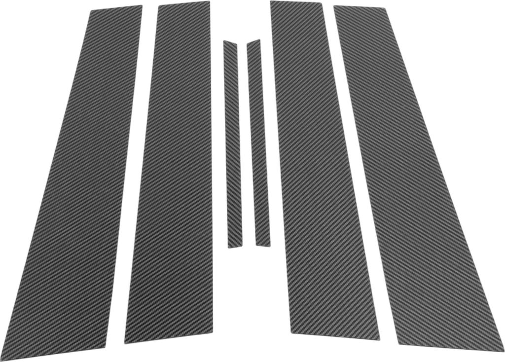 Türpfostenfensterleiste - Auto Front Heck Links Rechts Seite Anti-Kratz-Aufkleber - für Toyota Camry 2012-2016 Kunststoff Schwarz Carbonfaser - 6...