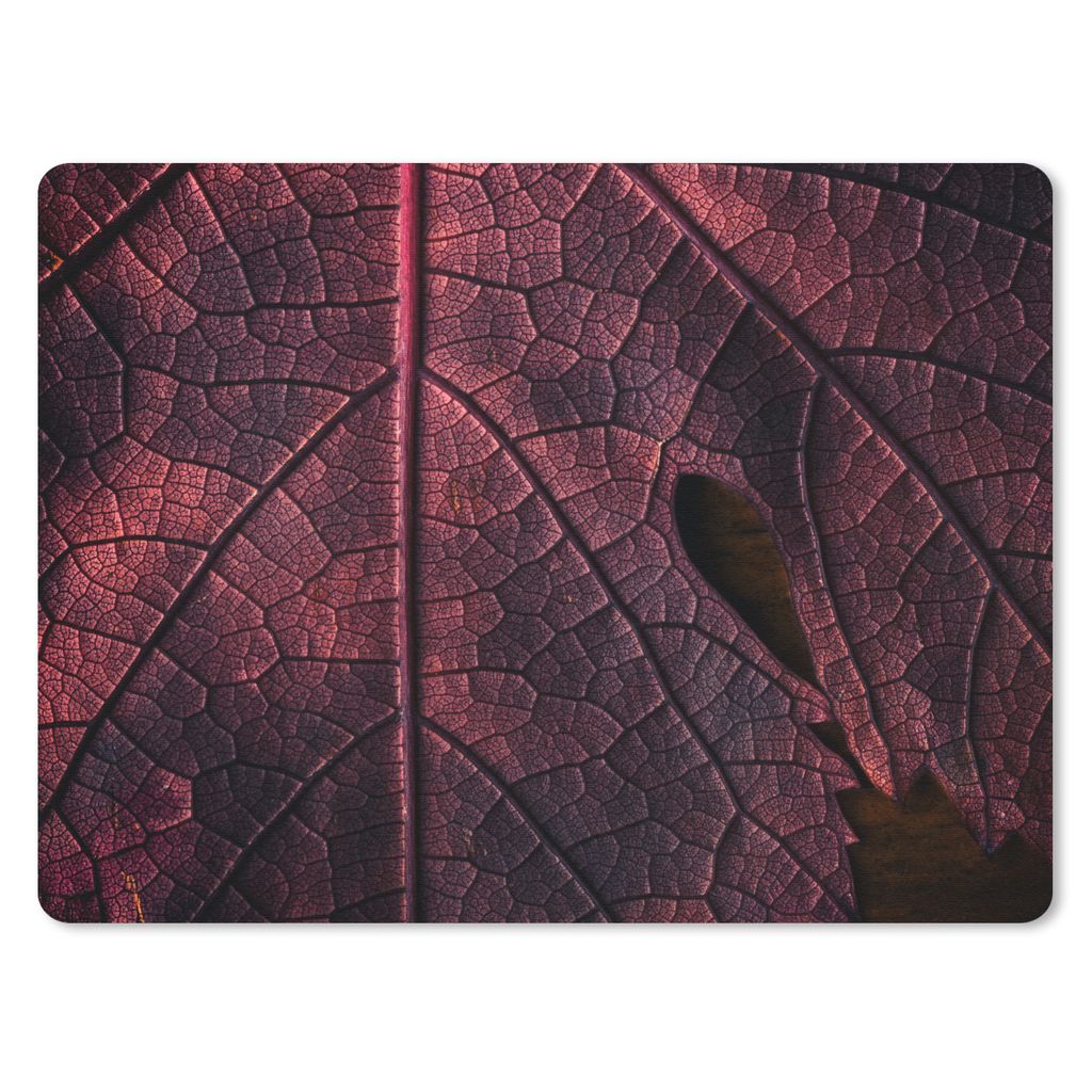 MuchoWow Mauspad Mousepad Abstrakt - Rot - Blätter - Pflanze 23x19 cm - Mousepads - Maus Mat - Pad - Mausunterlage - Schreibtischunterlage - Mau...