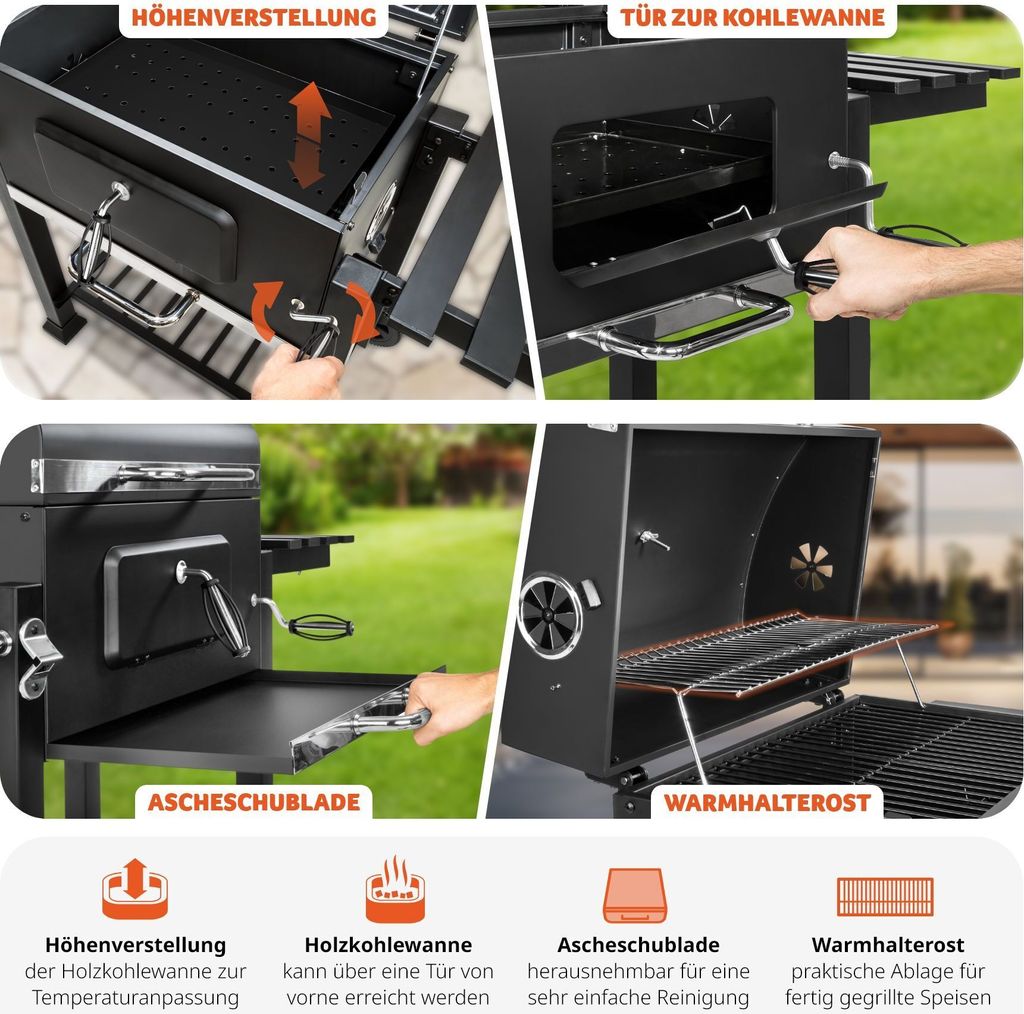 Holzkohlegrill Florian 115 x 65 x 107 cm Produktbild 6