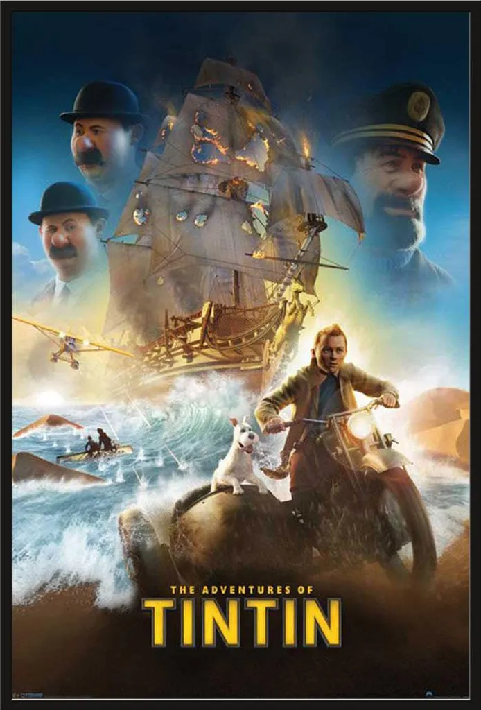 Cadre Affiche Tintin Incassable Shinsuke avec Vitre Acrylique Sécurisée