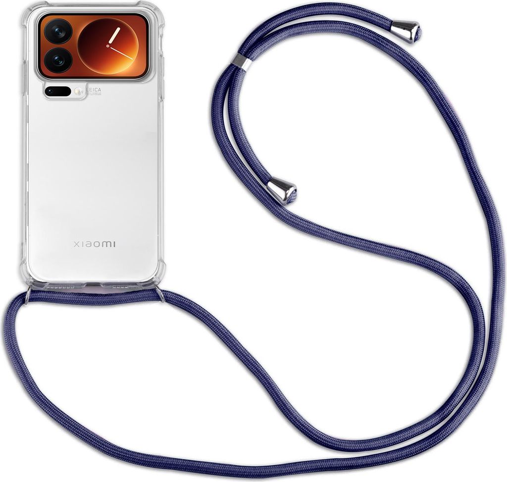 Handykett für Xiaomi 17 Pro Max Hülle mit Kordel Handyhülle mit Band in Blau