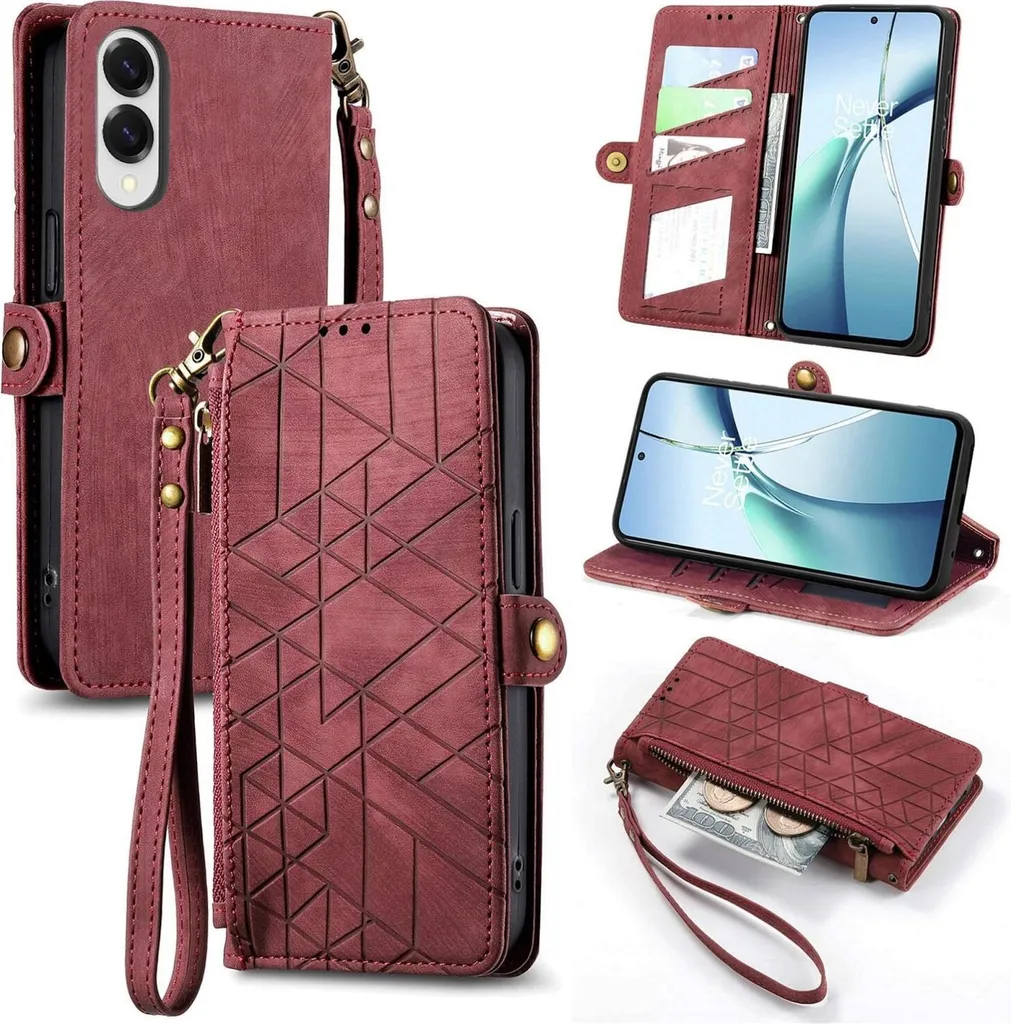 Custodia Libro Samsung S25 Edge 5G Design Geometrico con Passante