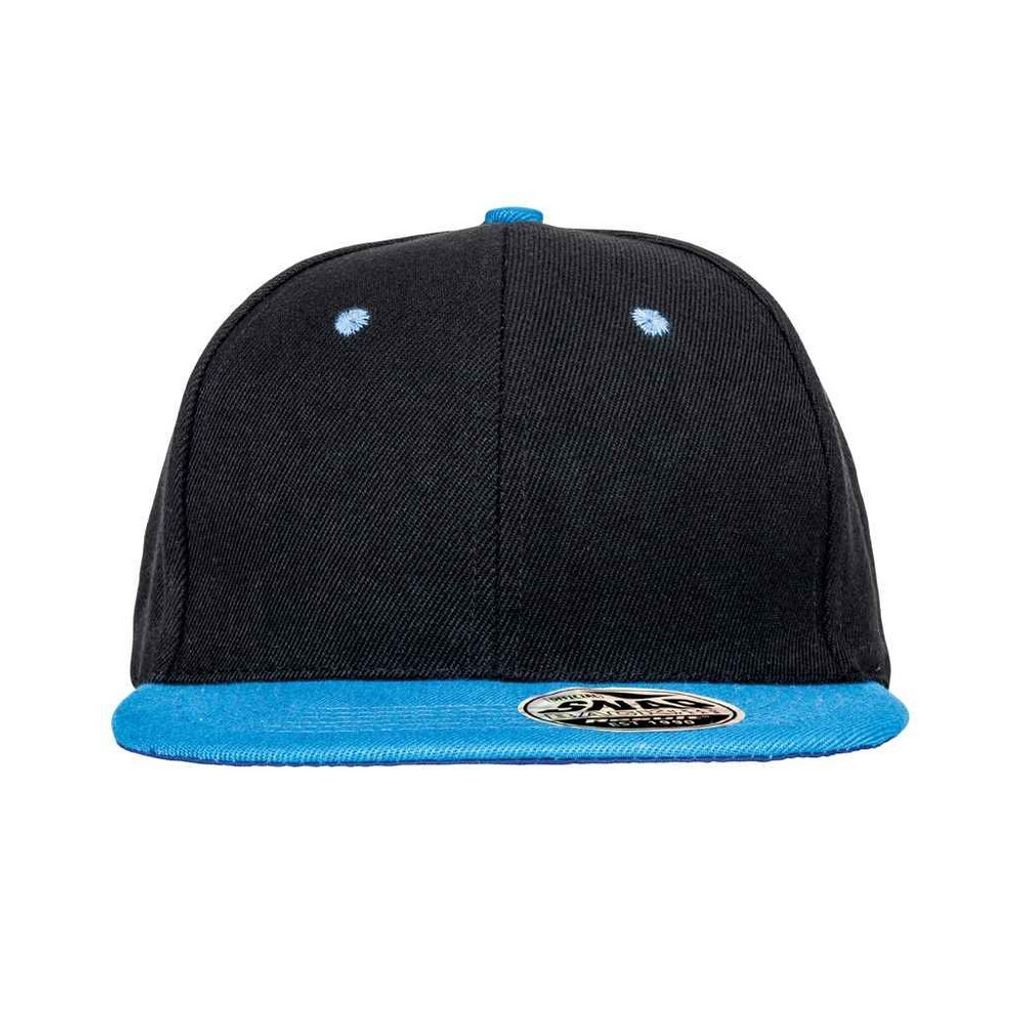 Result Headwear - "Bronx" Snapback Mütze für Herren/Damen Uni PC5712 (Einheitsgröße) (Schwarz/Azurblau)