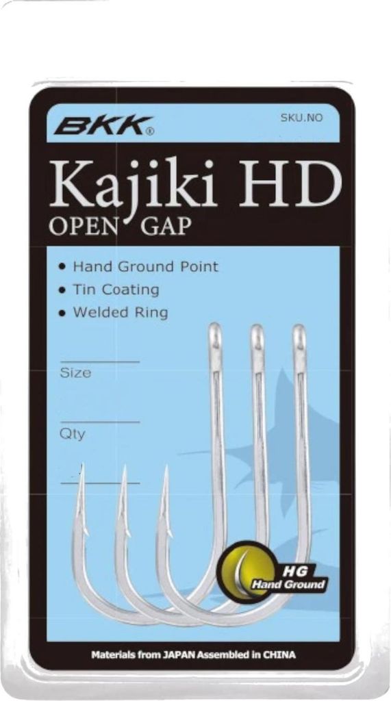 BKK KAJIKI Trolling Open Gap HD - Einzelhaken, Größe/Packungsinhalt:Gr. 8/0 / 3 Stück