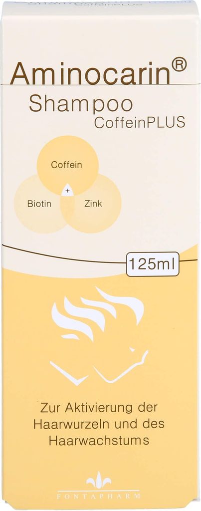 Aminocarin Shampoo CoffeinPLUS zur Aktivierung der Haarwurzeln und des Haarwachstums, 125 ml Shampoo